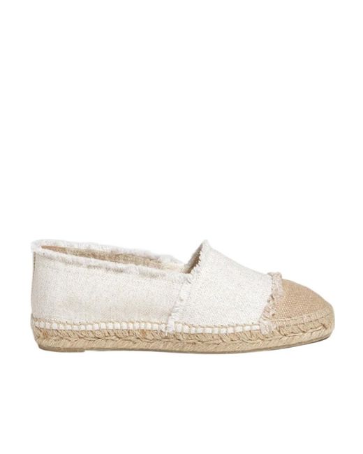 Castaner White Logo Flats