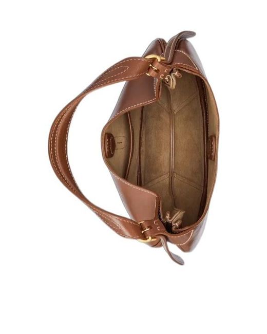 Polo Ralph Lauren Brown Small Polo Id Strapped Shoulder Bag