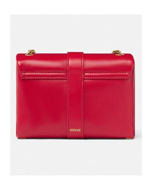 Versace Red Chain-Linked Shoulder Bag