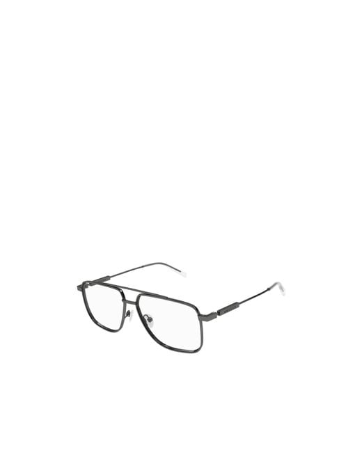 McQueen White Eyewear Square Frame Glasses for men