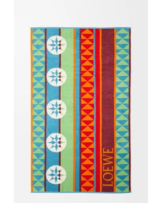 Loewe White Jacquard Towel for men