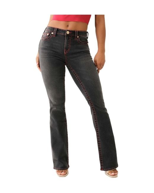 True Religion Black Becca Lurex Big T Bootcut Jean