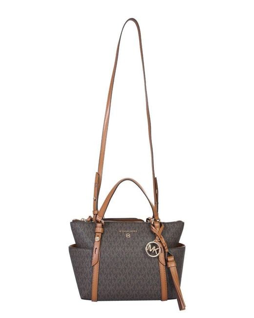 Michael Kors Brown Michael Sullivan Logo Plaque Small Tote Bag