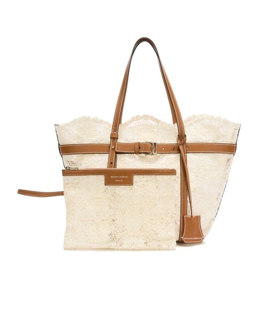 Ermanno Scervino White Medium Shopping Bag