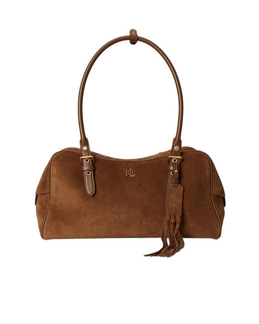 Ralph Lauren Brown Top Handle Shoulder Bag
