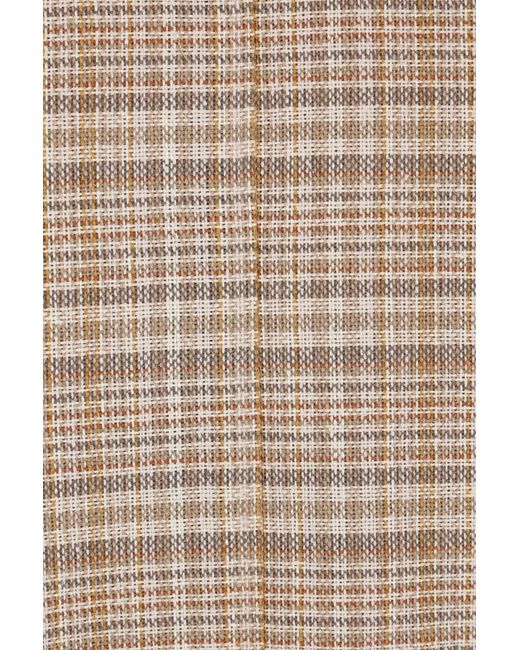 Auralee Brown Checked Buttoned Shirt Jacket for men