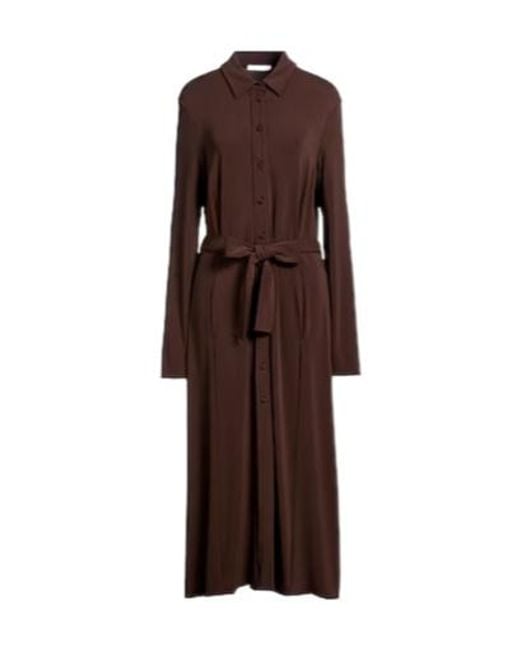 Max Mara Brown Minimalist Shirt Dress