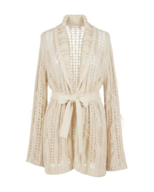 Twinset White Belted Cardigan