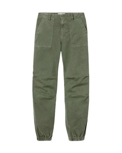 Nili Lotan Green Elasticated-Cuff Trousers