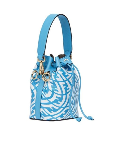 Fendi Blue Mini Mon Tresor Bucket Bag