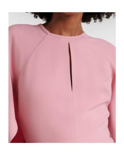 Elie Saab Pink Caped Cady Jumpsuit