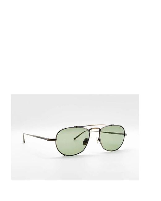Matsuda Green M3151 Metal Oval-Frame Sunglasses for men