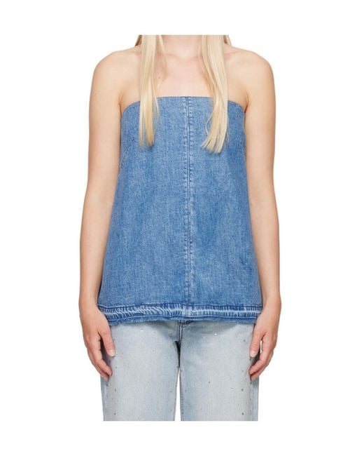 Rag & Bone Blue Denim Skirt