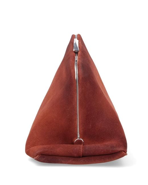 The Attico Red The Logo Detailed Clutch Bag