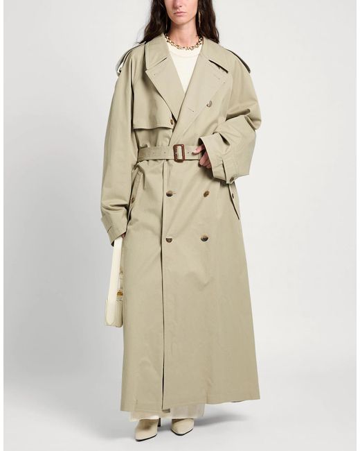 Balenciaga Natural Solid Color Trench Coat