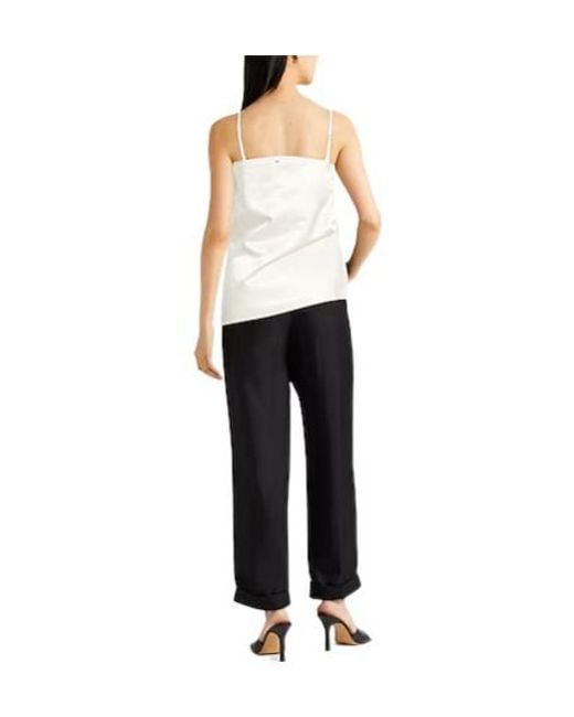 Sportmax White Satin Bandeau Top