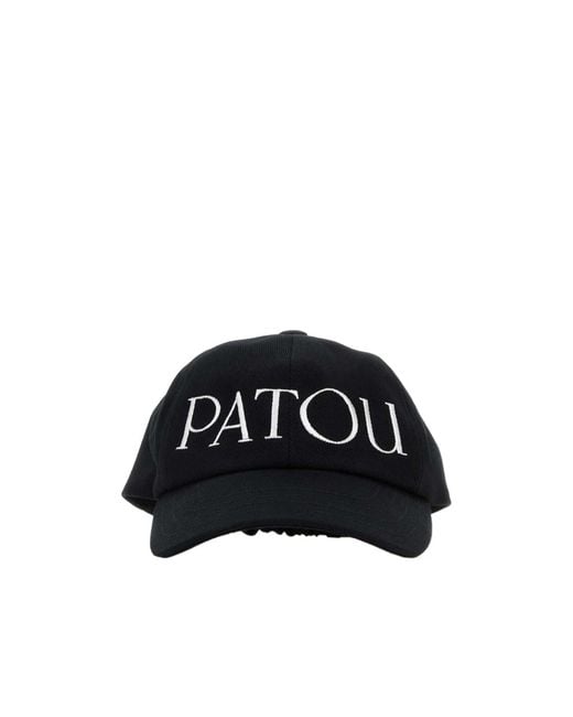 Patou Black Logo Embroidered Baseball Cap