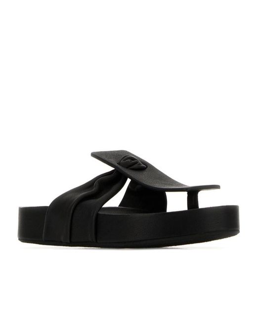 Uma Wang Black Platform Flip-Flops