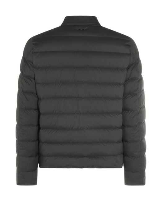 Herno Black Quilted Down Jacket for men