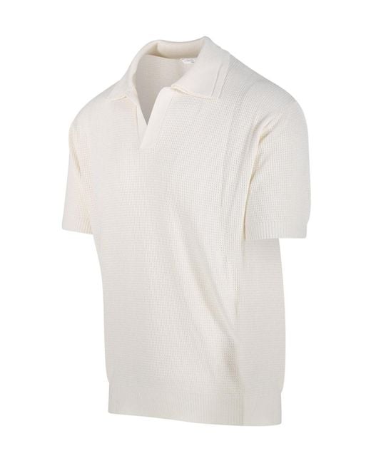 Roberto Collina White Polo-Collar T-Shirt for men