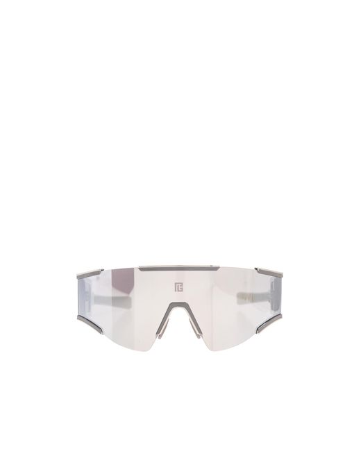 Balmain White Eyewear Oversized Frame Sunglasses for men