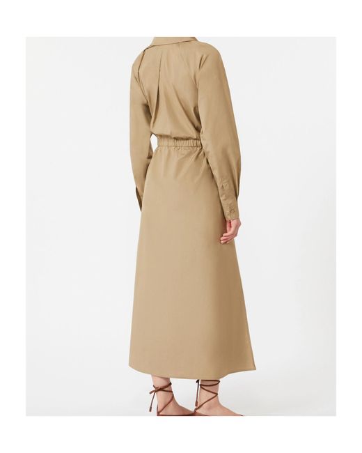 Max Mara Natural Mxmpedaggi Flared Poplin Dress