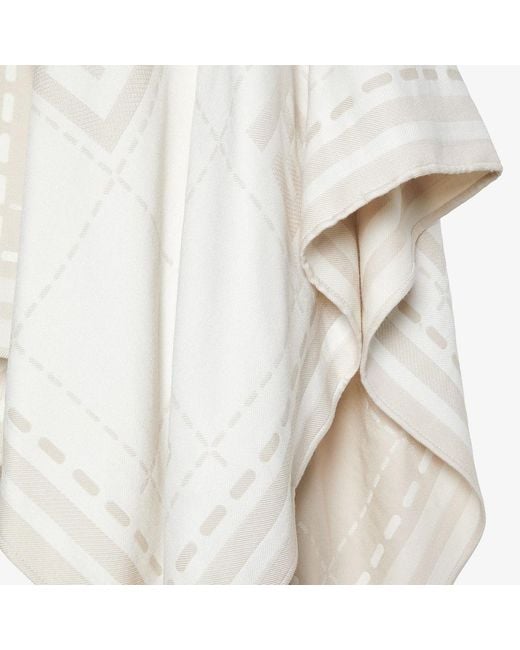 Fendi Multicolor Macro Check Embroidered Cape