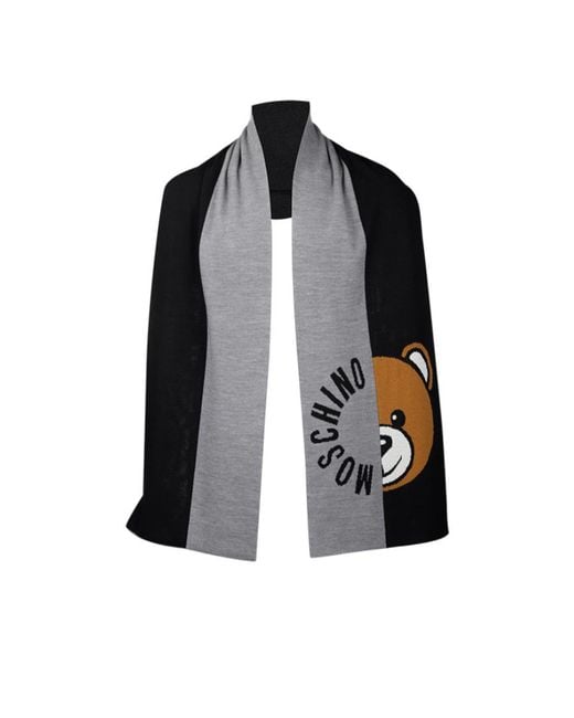 Moschino White Stitching Detail Scarf for men