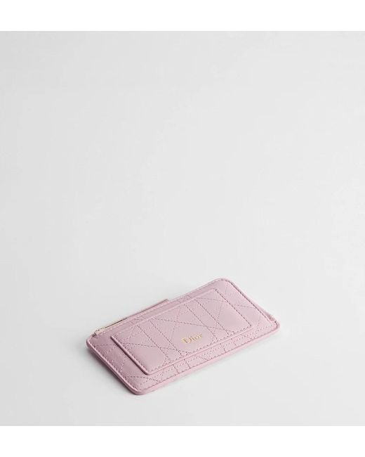 Dior Purple Zipper Card Holder