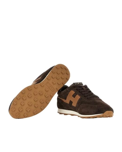 Hogan Brown Athletic Sneakers for men