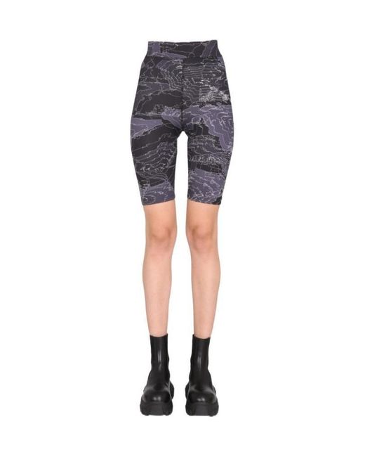 McQ Alexander McQueen Blue Graphic Printed Cycling Shorts