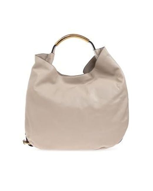 Moschino Natural Logo Lettering Top Handle Bag