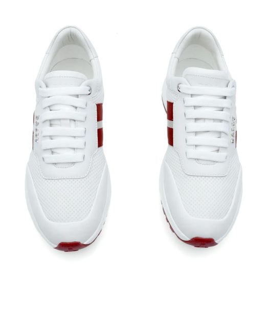 Bally Multicolor Mesh Panel Leather Low-Top Sneakers for men