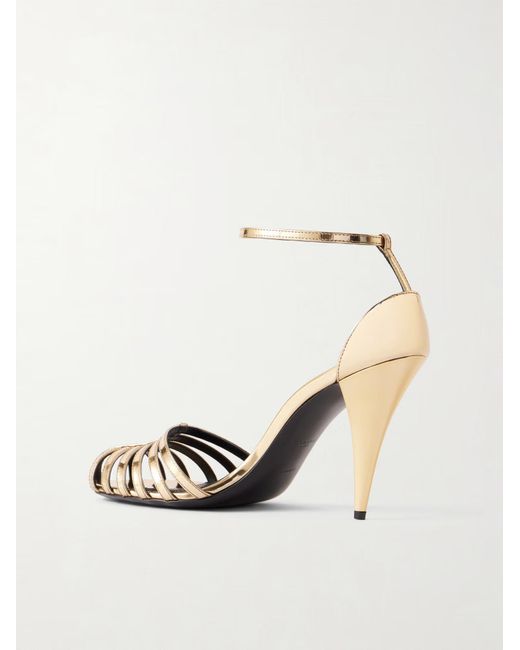 Givenchy Metallic Round-Toe High-Heeled Sandals
