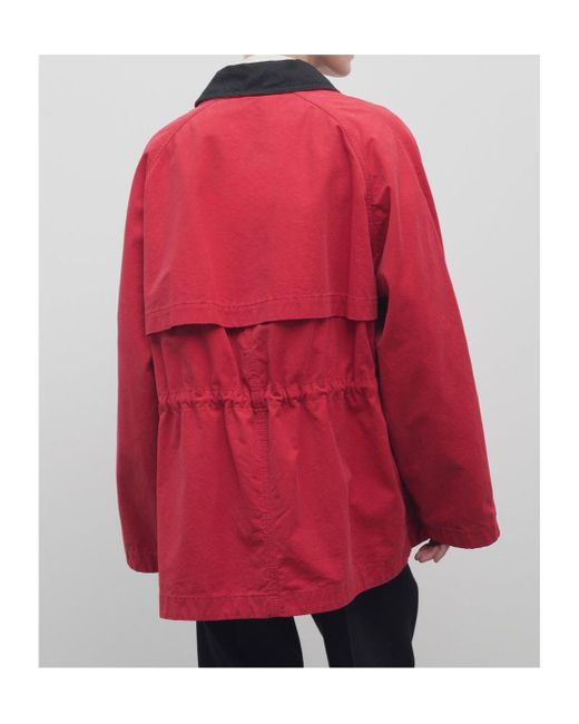 The Row Red Back Yoke Detailed Utility Jacket
