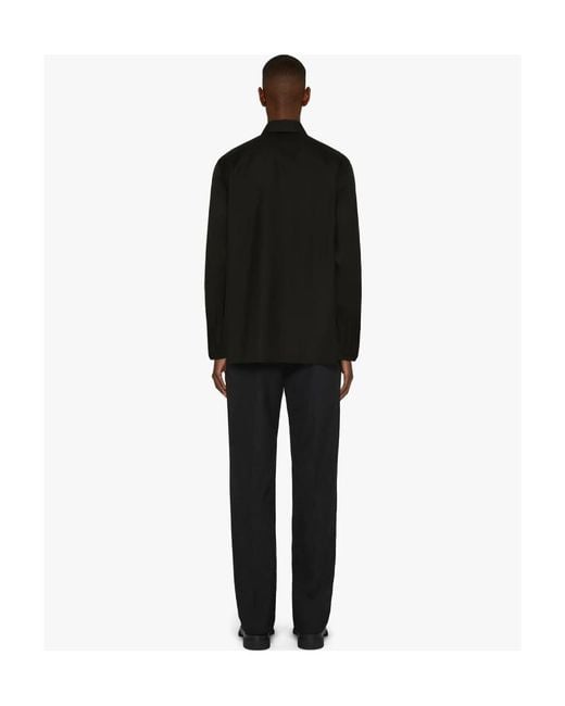 Givenchy Black Archetype Zipped Shirt for men