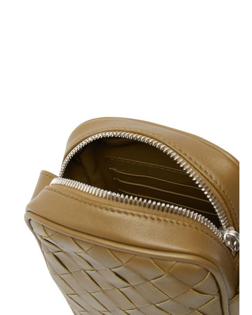 Bottega Veneta Green Zippered Mobile Phone Shoulder Bag for men