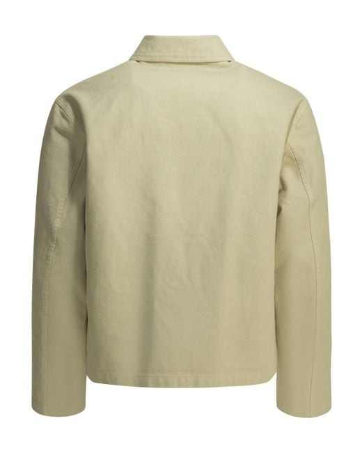 Auralee Green Patch-Pocket Coats for men
