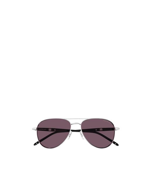 Montblanc Purple Eyewear Pilot Frame Sunglasses