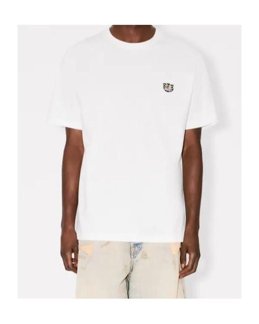 KENZO White Wild Tiger Crewneck T-Shirt for men