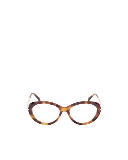 Max Mara White Full-Rimmed Plano Lenses