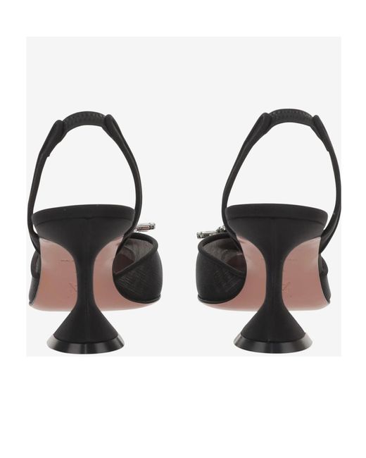 AMINA MUADDI Black Pointed High-Heeled Sandals