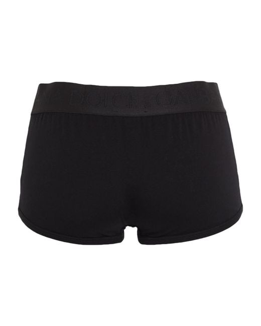 Dolce & Gabbana Black Solid-Color Boxer Briefs