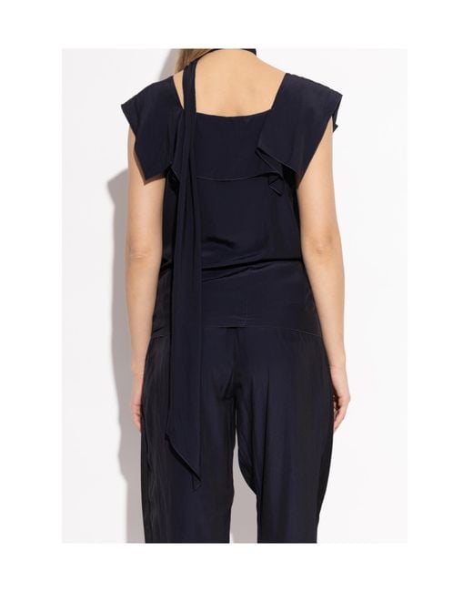 Lanvin Blue Sleeveless Tops
