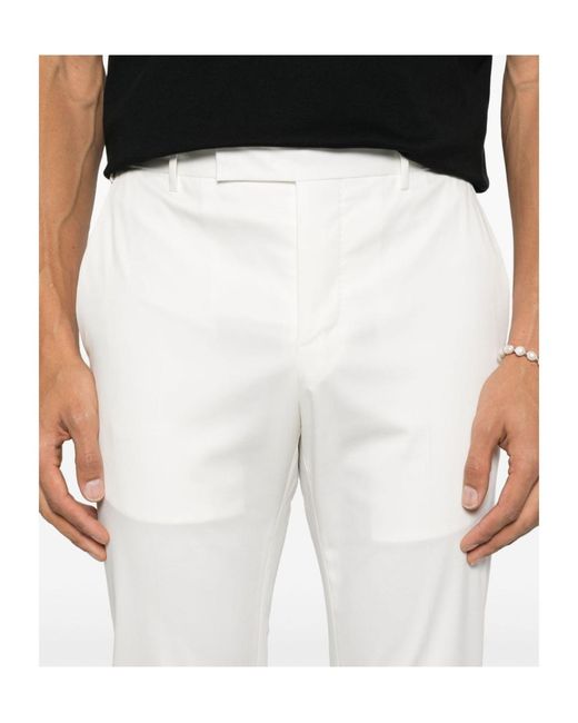 Pt Pantaloni White Pt Torino Rope Slim-Fit Pants for men