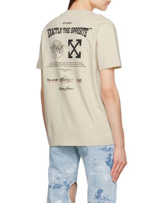 Off-White c/o Virgil Abloh Yellow Graphic-Print Cotton T-Shirt