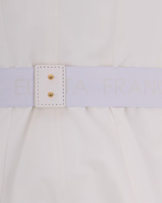 Elisabetta Franchi White Technical Bi-Elastic Jacket