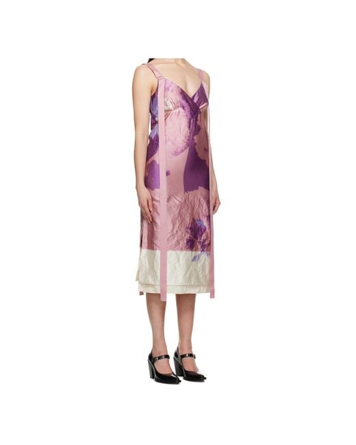 Erdem Pink V-Neck Dress
