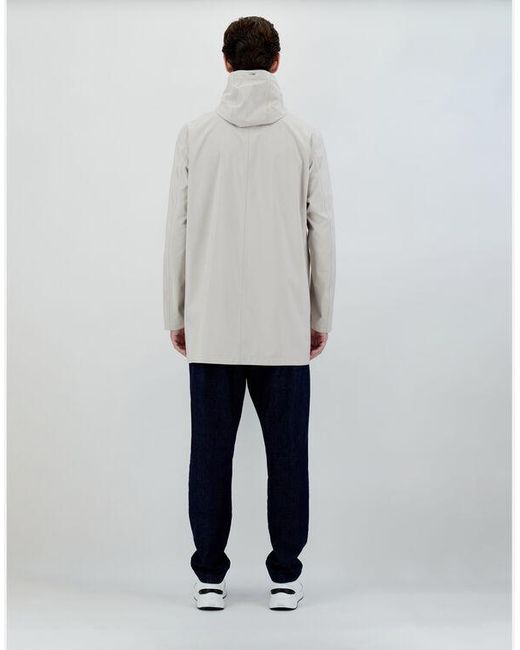 Herno White Long-Sleeved Parka Coat for men
