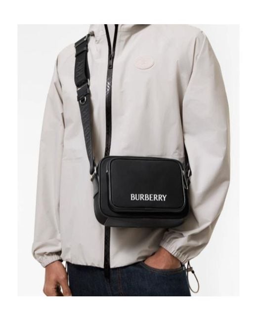 Burberry Black Paddy Zipped Messenger Bag for men